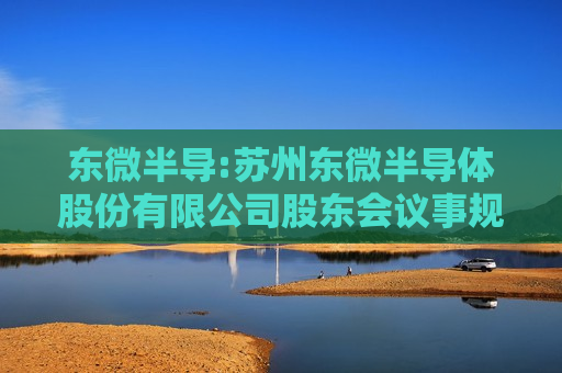 东微半导:苏州东微半导体股份有限公司股东会议事规则