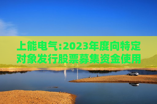 上能电气:2023年度向特定对象发行股票募集资金使用的可行性分析报告（三次修订稿）