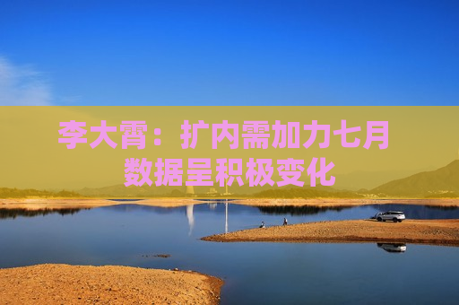 李大霄：扩内需加力七月 数据呈积极变化
