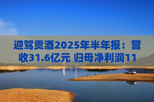 迎驾贡酒2025年半年报：营收31.6亿元 归母净利润11.3亿元