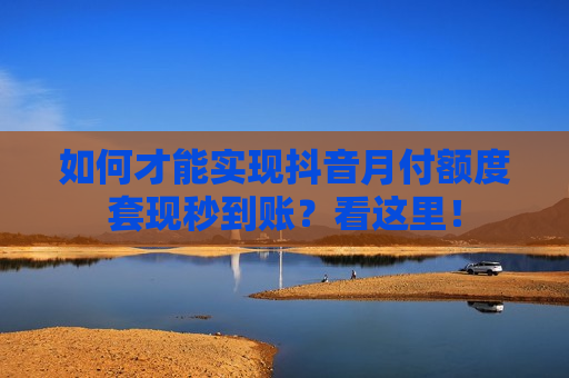 如何才能实现抖音月付额度套现秒到账？看这里！