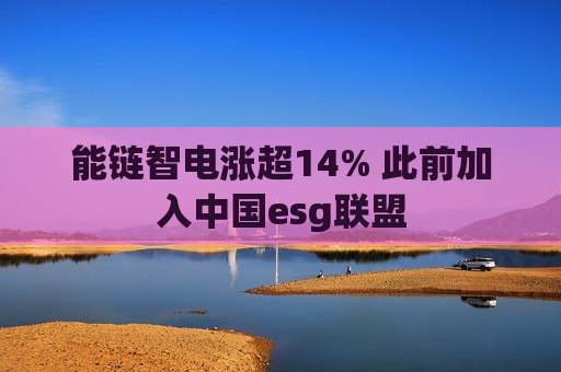 能链智电涨超14% 此前加入中国esg联盟